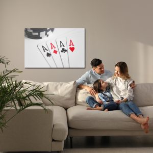 Peinture sur toile Quatre As Pour Jouer Au Poker – Image 7