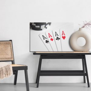 Peinture sur toile Quatre As Pour Jouer Au Poker – Image 6