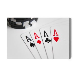 Peinture sur toile Quatre As Pour Jouer Au Poker – Image 2