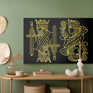 Peinture sur toile Roi Et Reine D'or – Image 5