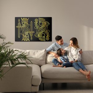 Peinture sur toile Roi Et Reine D'or – Image 7