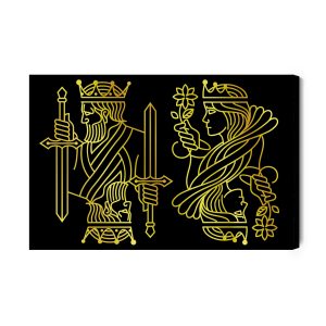 Peinture sur toile Roi Et Reine D'or – Image 2