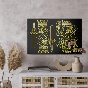 Peinture sur toile Roi Et Reine D'or – Image 3
