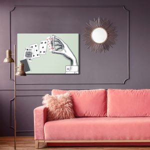 Peinture sur toile Main De Femme Avec Un Jeu De Cartes – Image 4