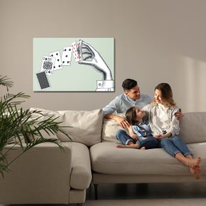 Peinture sur toile Main De Femme Avec Un Jeu De Cartes – Image 7