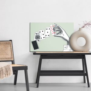 Peinture sur toile Main De Femme Avec Un Jeu De Cartes – Image 6