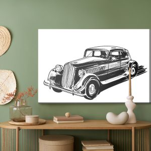 Peinture sur toile Voiture Esquissée – Image 5