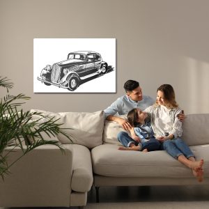 Peinture sur toile Voiture Esquissée – Image 7
