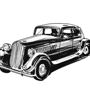 Peinture sur toile Voiture Esquissée – Image 1
