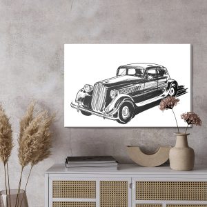 Peinture sur toile Voiture Esquissée – Image 3