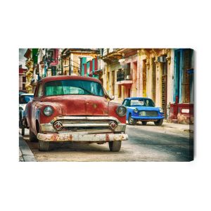 Peinture sur toile De Vieilles Voitures Américaines – Image 2