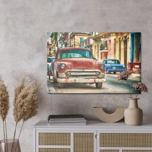 Peinture sur toile De Vieilles Voitures Américaines – Image 3
