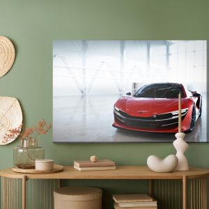 Peinture sur toile Véhicule Rapide Rouge – Image 5