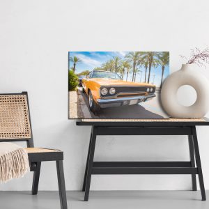 Peinture sur toile Voiture Américaine Orange – Image 6