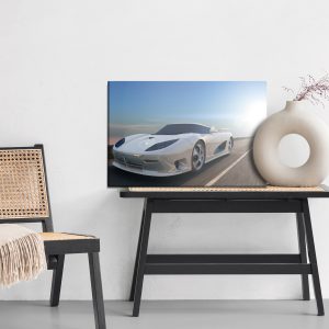 Peinture sur toile Voiture De Sport Blanche – Image 6