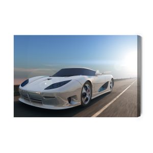 Peinture sur toile Voiture De Sport Blanche – Image 2
