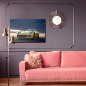 Peinture sur toile Voiture De Sport Et Nuages – Image 4