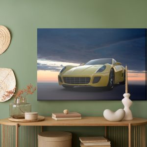Peinture sur toile Voiture De Sport Et Nuages – Image 5