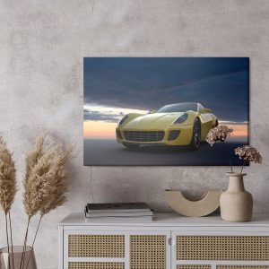 Peinture sur toile Voiture De Sport Et Nuages – Image 3