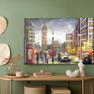 Peinture sur toile Voitures Et Bus À Londres – Image 5