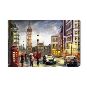 Peinture sur toile Voitures Et Bus À Londres – Image 2