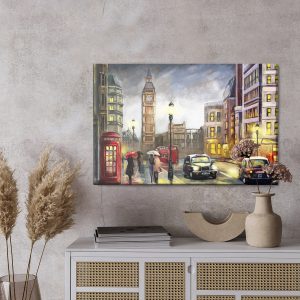Peinture sur toile Voitures Et Bus À Londres – Image 3