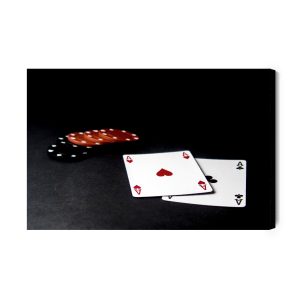 Peinture sur toile Cartes Et Jetons De Poker – Image 2