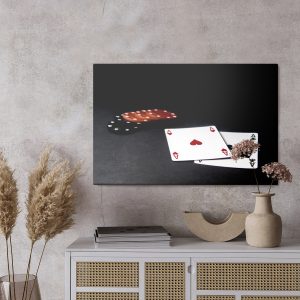 Peinture sur toile Cartes Et Jetons De Poker – Image 3