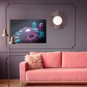 Peinture sur toile Jeu De Poker Néon – Image 4