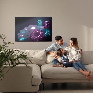 Peinture sur toile Jeu De Poker Néon – Image 7