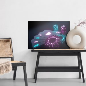 Peinture sur toile Jeu De Poker Néon – Image 6