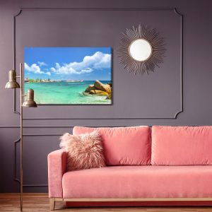 Peinture sur toile Plage Aux Seychelles – Image 4