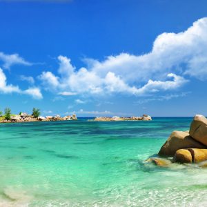 Peinture sur toile Plage Aux Seychelles – Image 1
