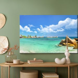 Peinture sur toile Plage Aux Seychelles – Image 5
