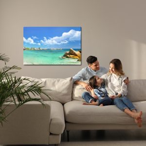 Peinture sur toile Plage Aux Seychelles – Image 7