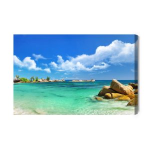 Peinture sur toile Plage Aux Seychelles – Image 2