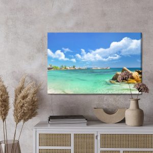 Peinture sur toile Plage Aux Seychelles – Image 3