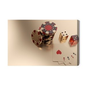 Peinture sur toile Jetons De Jeu Et Dés – Image 2