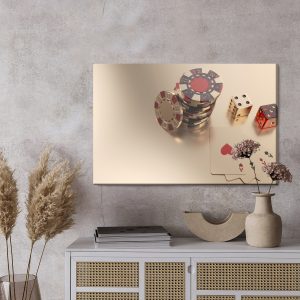 Peinture sur toile Jetons De Jeu Et Dés – Image 3