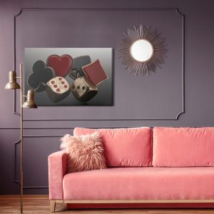 Peinture sur toile Symboles De Carton Noir Et Rouge – Image 4