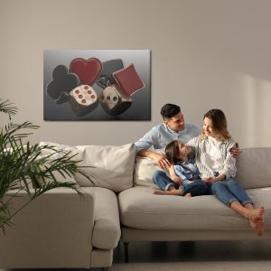 Peinture sur toile Symboles De Carton Noir Et Rouge – Image 7