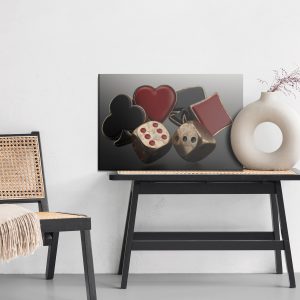 Peinture sur toile Symboles De Carton Noir Et Rouge – Image 6