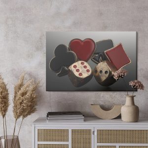 Peinture sur toile Symboles De Carton Noir Et Rouge – Image 3