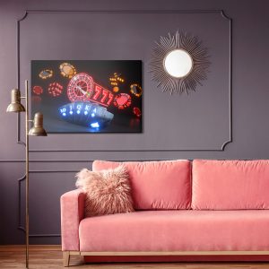 Peinture sur toile Concept De Néon De Casino – Image 4