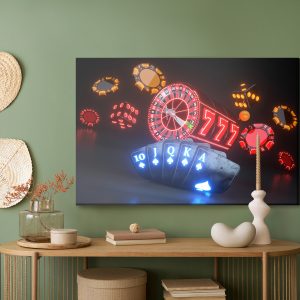 Peinture sur toile Concept De Néon De Casino – Image 5