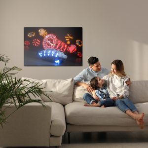 Peinture sur toile Concept De Néon De Casino – Image 7