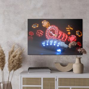 Peinture sur toile Concept De Néon De Casino – Image 3
