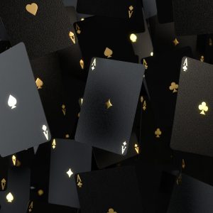 Peinture sur toile Cartes Noires Flottantes – Image 1