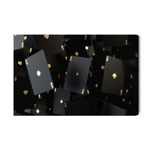 Peinture sur toile Cartes Noires Flottantes – Image 2
