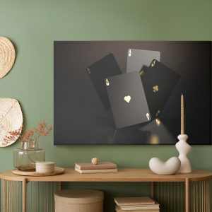 Peinture sur toile Cartes Avec Des Marques D'or – Image 5